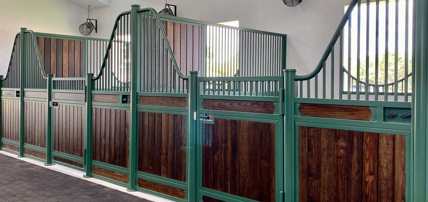 Hinged door horse stalls
