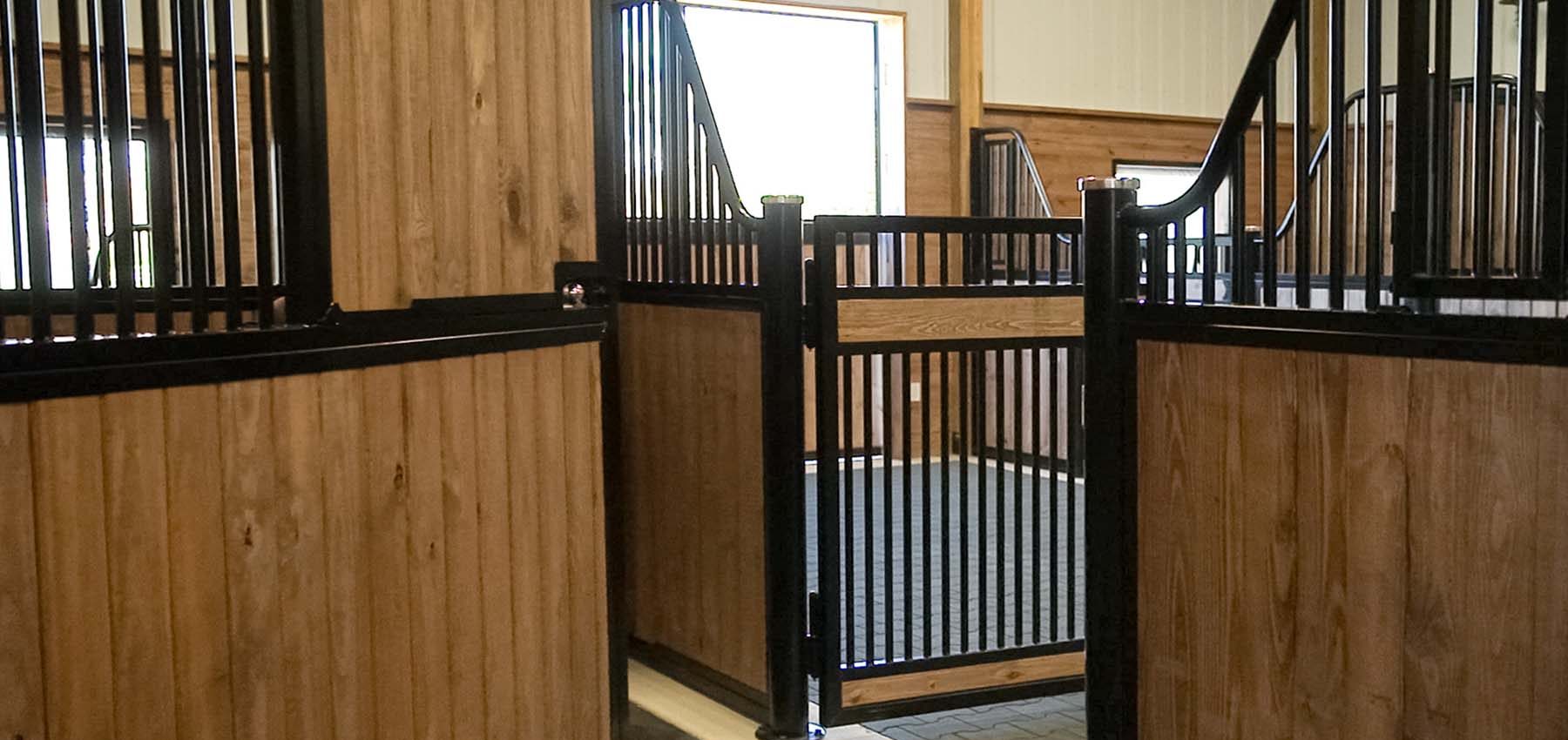 Cherith Brook Farm closeup of stall partition that opens