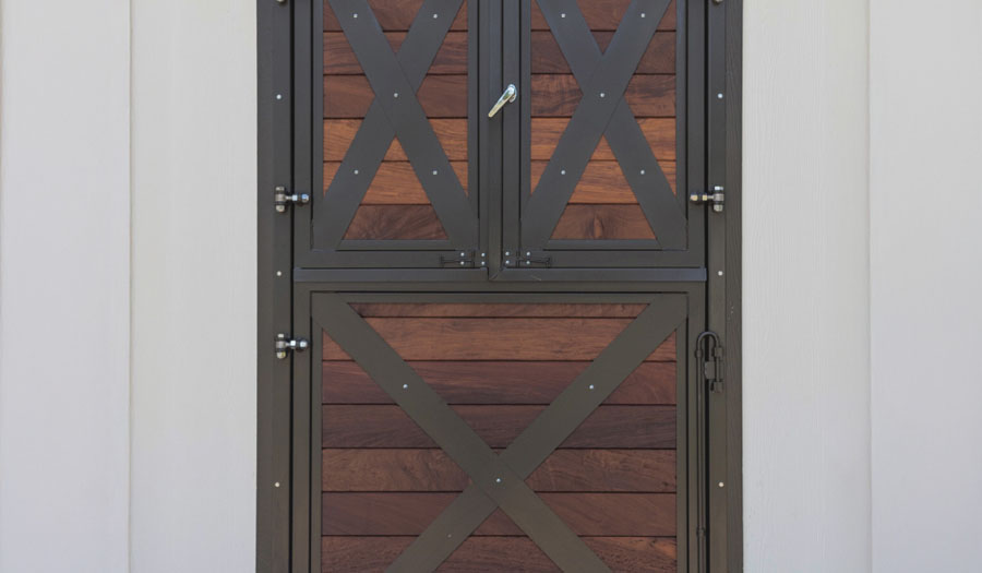 Style DD005 - Custom French top Dutch door with crossbucks