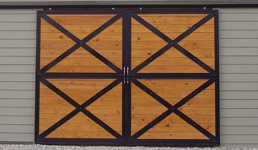 Horse Barn End Doors Full Wood Top Bottom Crossbucks 39H
