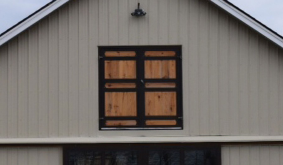 Style LD003 - Hinged full wood loft doors