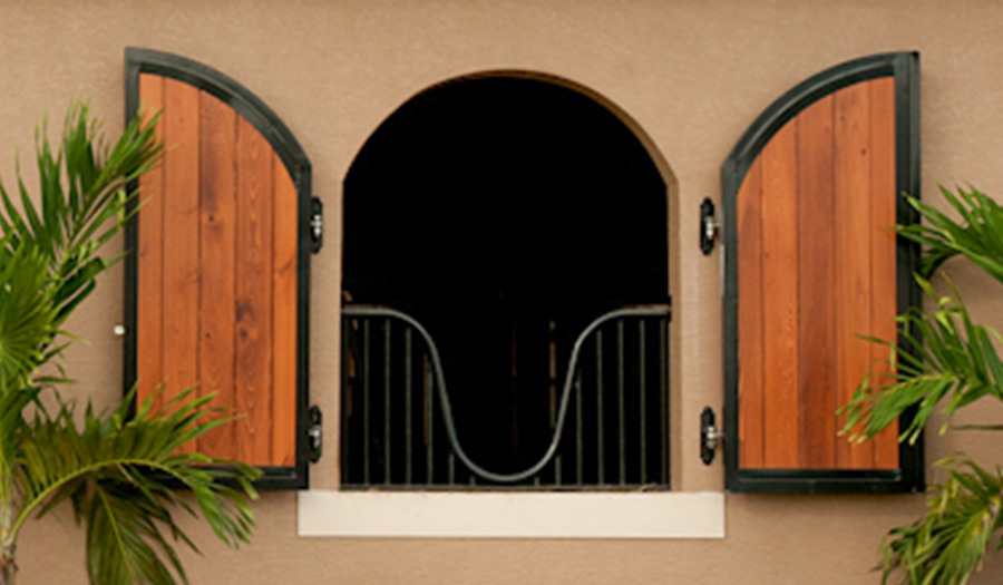 Horse Barn Windows Arched Top Full Wood Shutters
