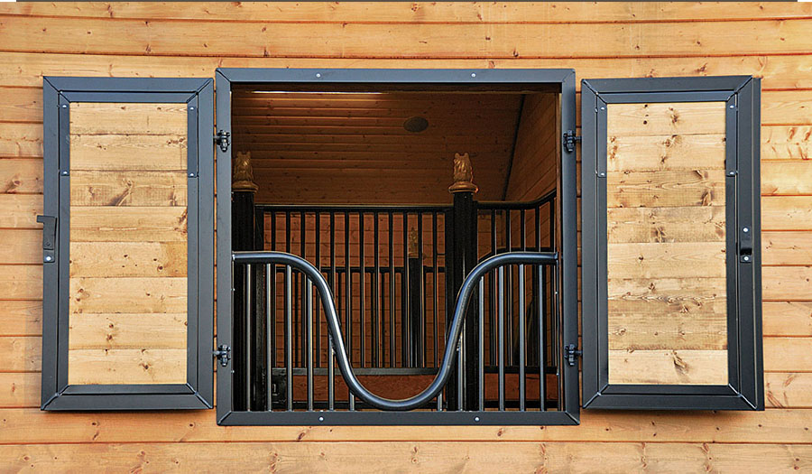 Horse Barn Windows Full Frame Wood Shutters Yoke