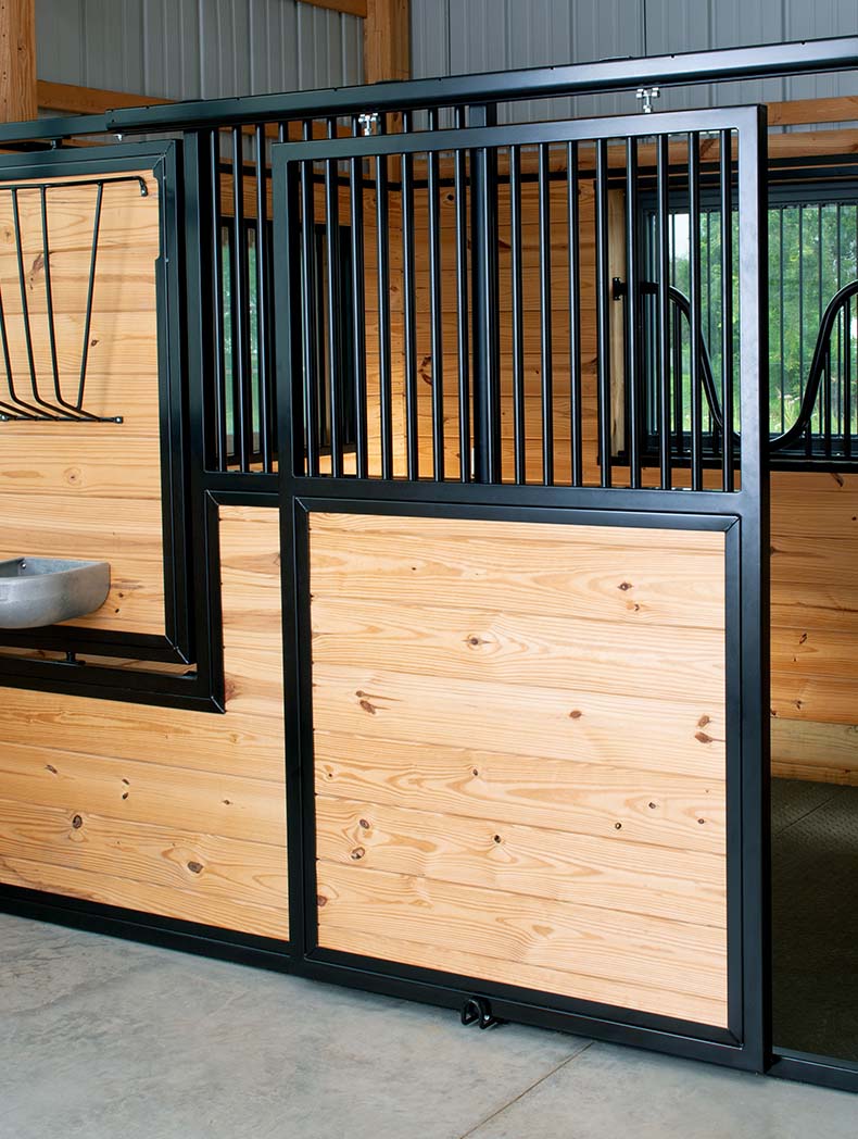 Legend sliding door stall front