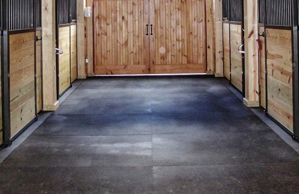 LokTuff stall mats in bran aisle