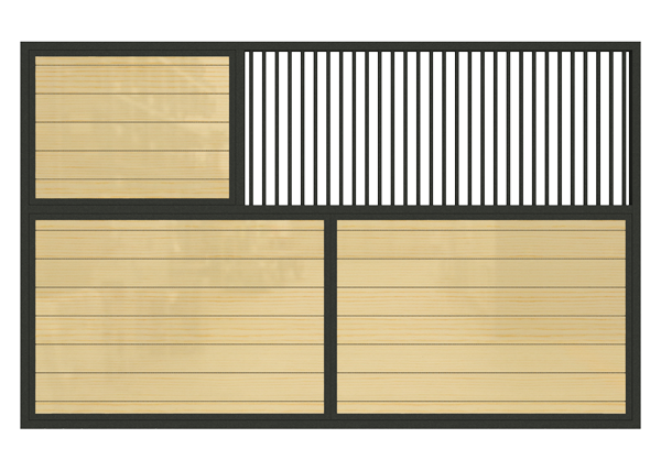 Horse stall grill top privacy section