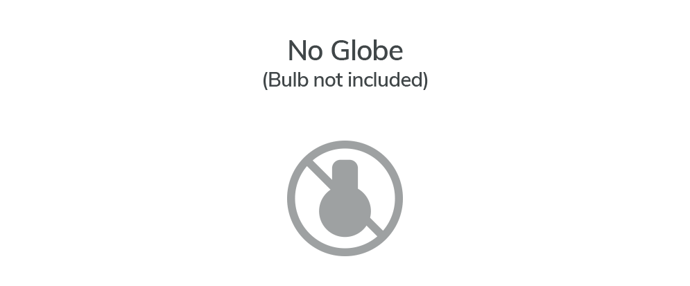 No Globe (bulb not included)