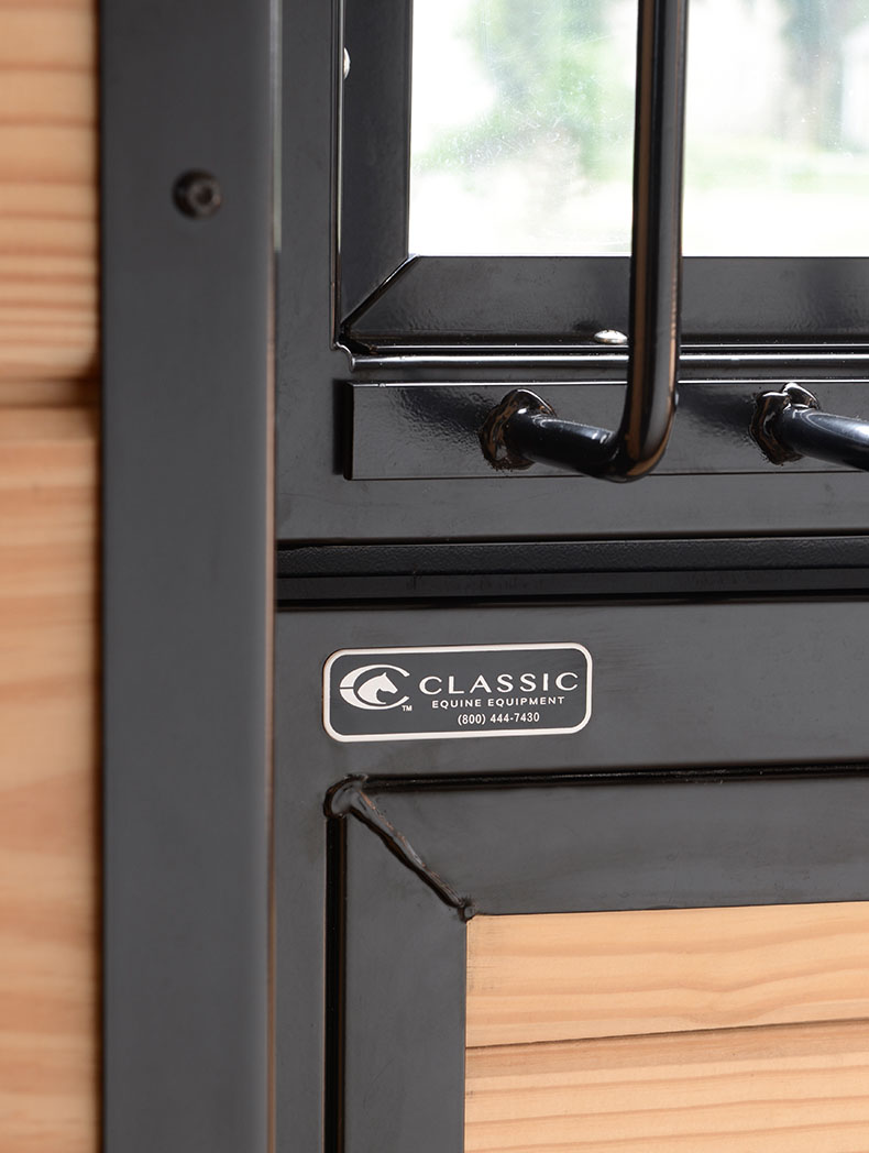 Close up of Classic paddock door and window grill