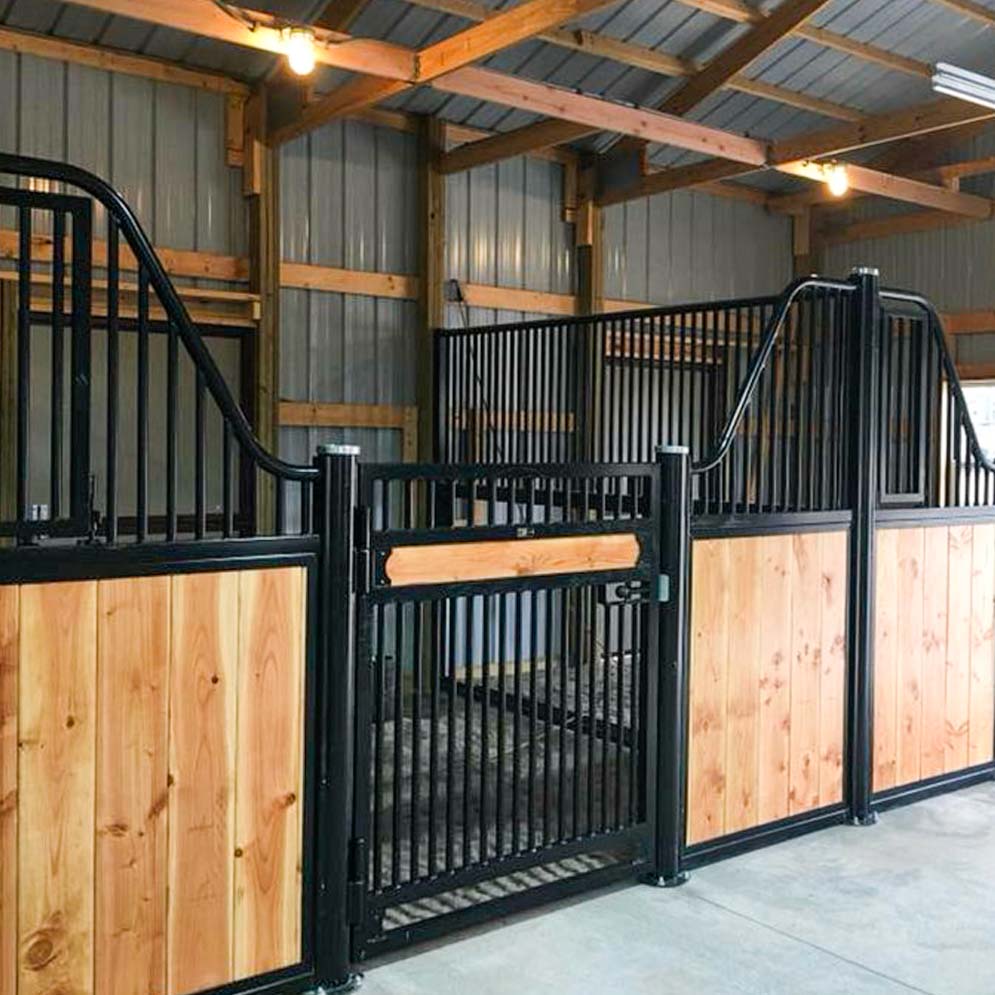 Low European stall fronts with grill hinged door. Testimonial photo