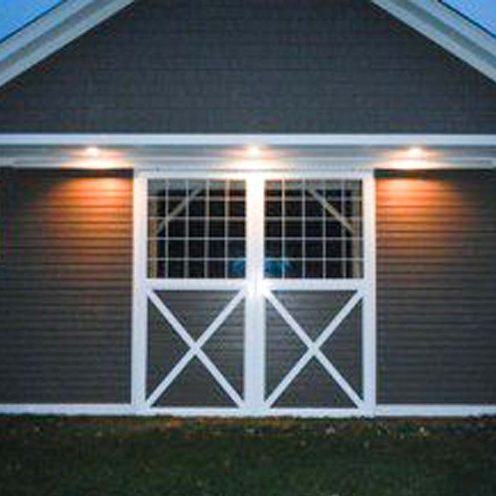 Exterior testimonial photo of barn end doors.