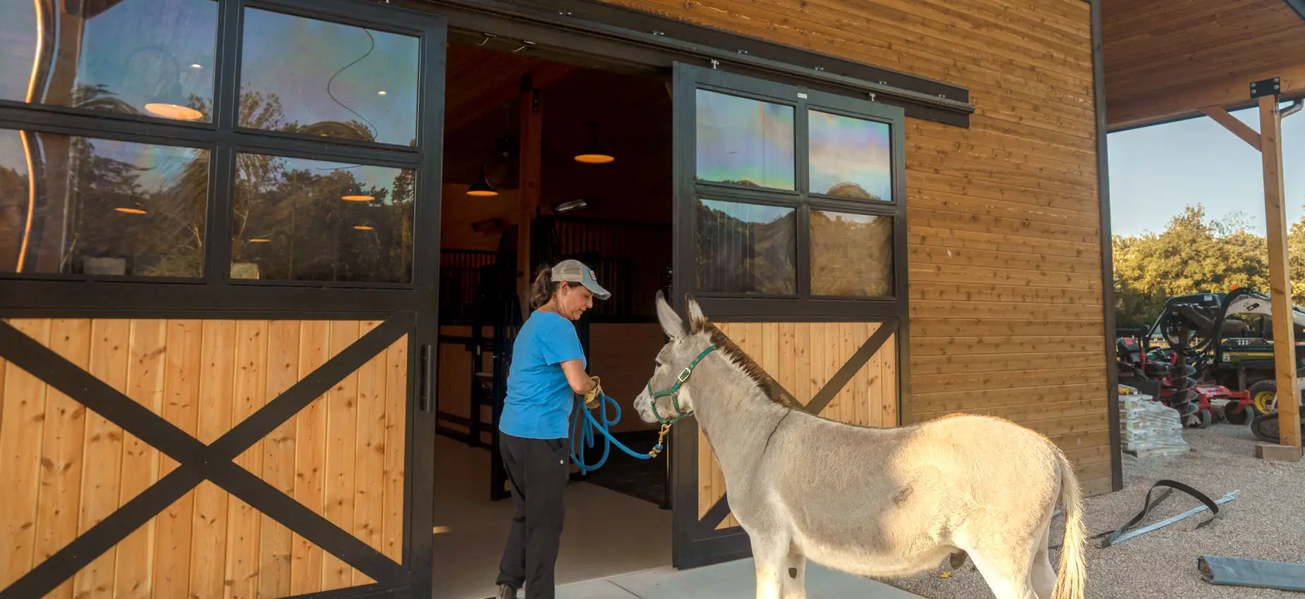 Private DL sliding barn end door donkey