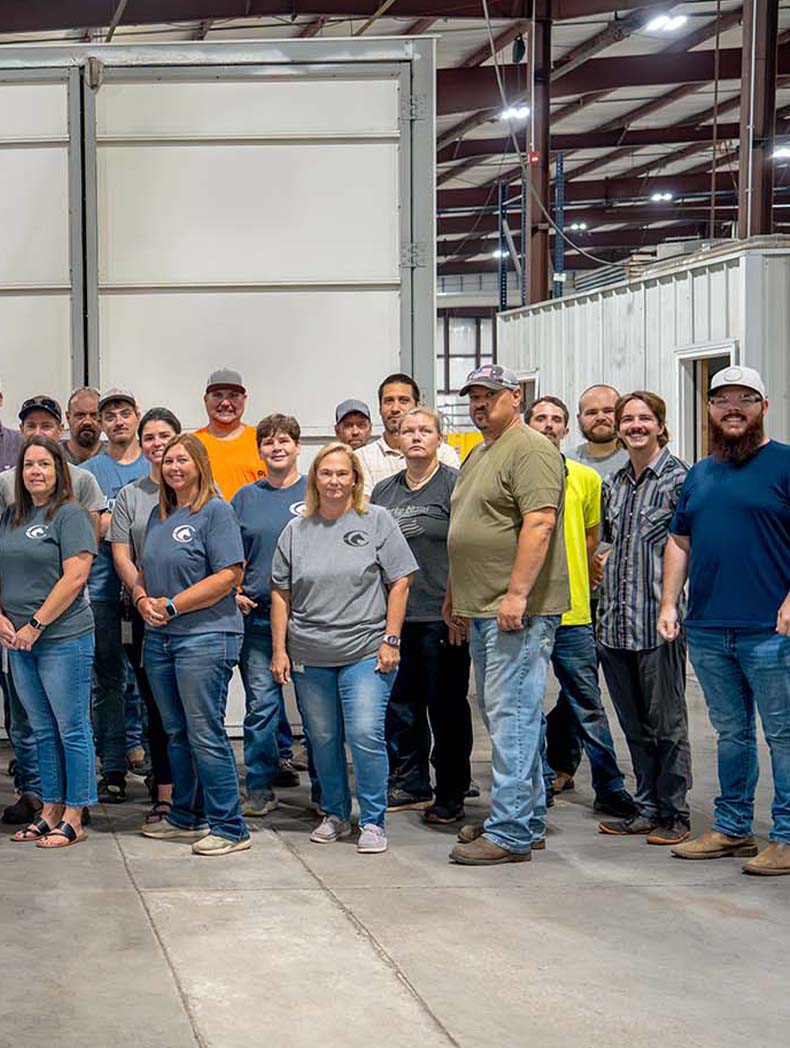 Classic Equine Equipment team on the shop floor.